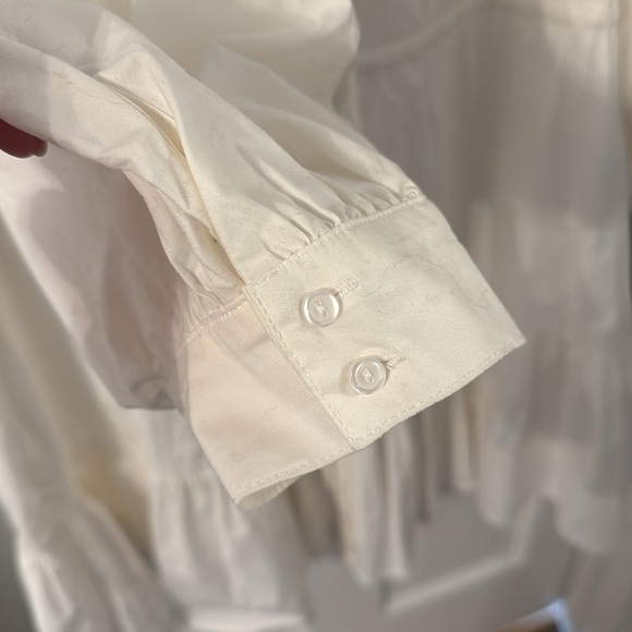 Astr // White Button-Down Adjustable Waist Shirt Dress - Picture 4 of 8